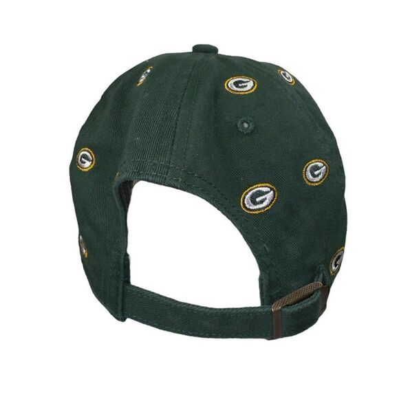 '47 Brand Green Bay Packers All Over Logo Strapback Hat Women's OSFM - Picture 3 of 9